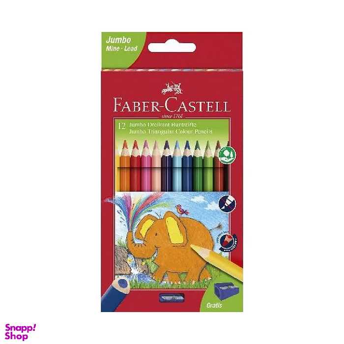 مداد رنگی 12 رنگ فابر کستل مدل جامبو
