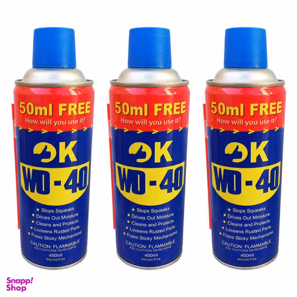 اسپری روان کننده و زنگ بر اوکی مدل WD-40 کد SUB حجم 450 میلی لیتر بسته 3 عددی