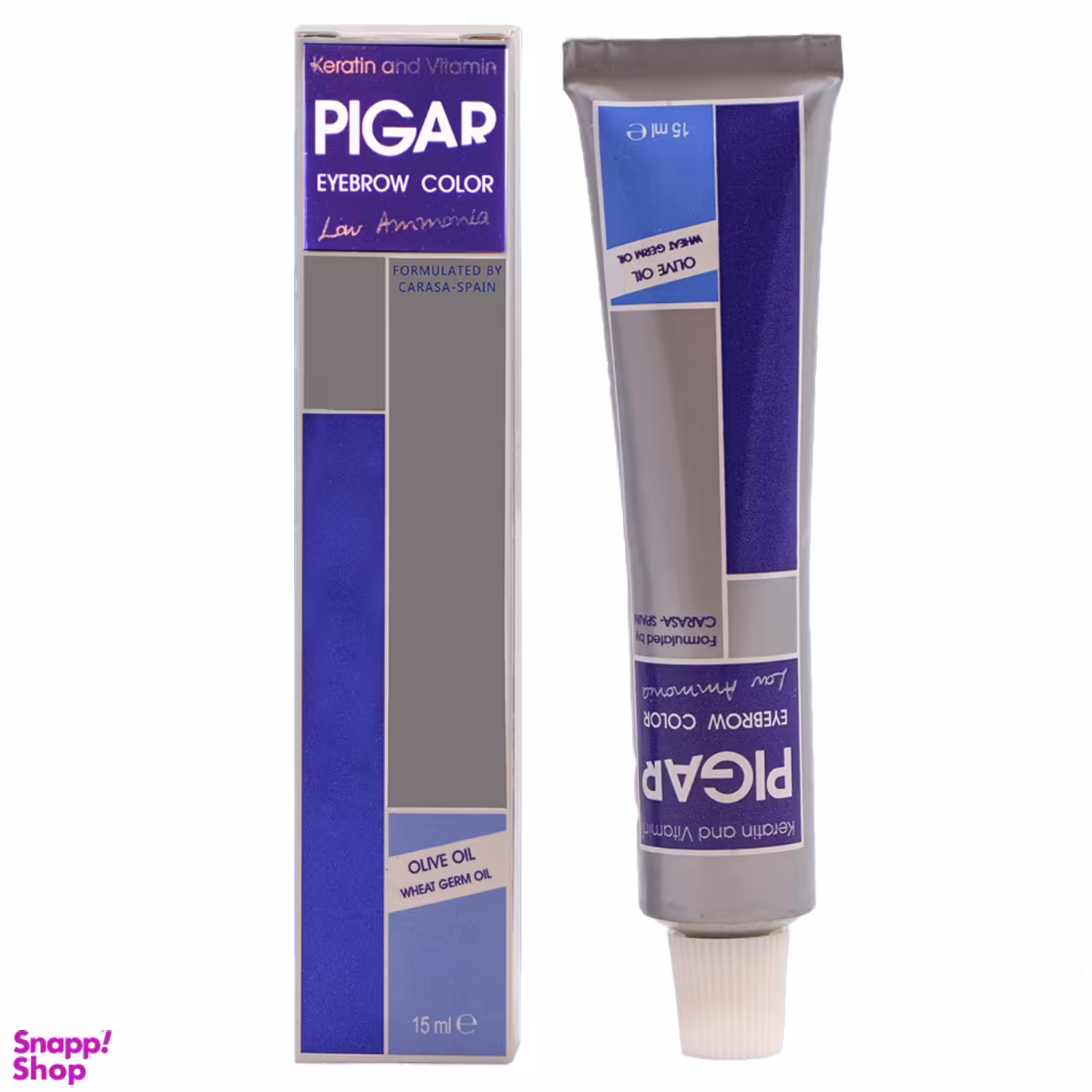 رنگ ابرو پیگار شماره 4 رنگ قهوه ای دریاقی حجم 15 میلی لیتر