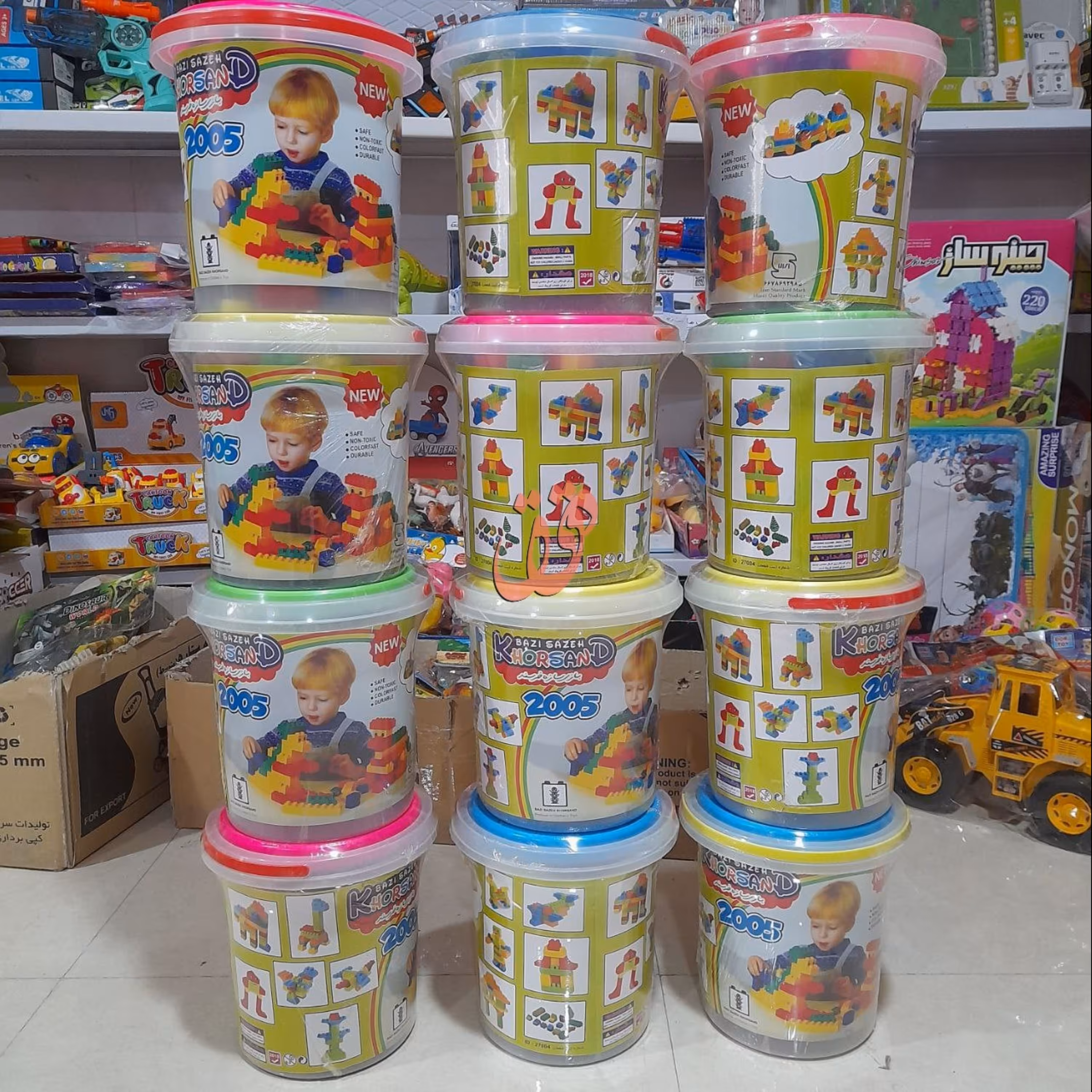 خرید اسباب بازی لگو سطلی 70 قطعه ساختمان بازی آجر به قیمت بسیار خوب