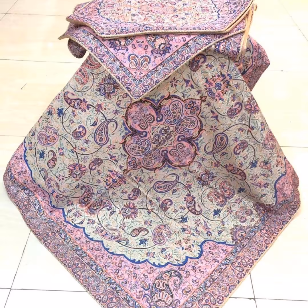 5تیکه ابریشمی 5رنگ شاه عباسی ترمه حسینی