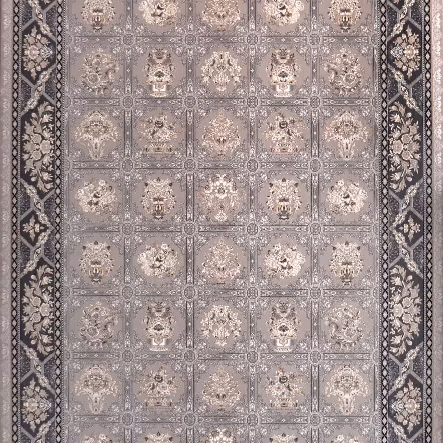 فرش  اکرلیک  6 متری 700 شانه طرح سوفیا رنگ فیلی کد N192