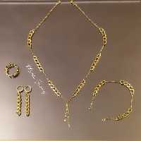 سرویس تمام استیل کارتیر و زنجیر رنگ ثابت ضدحساسیت 