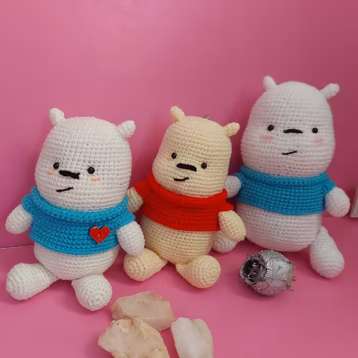 عروسک خرس قطبی  قابل آویز کردن به ماشین 