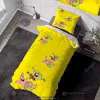 خرید روتختی کارتونی باب اسفنجی و پاتریک رنگ زرد PK-3650