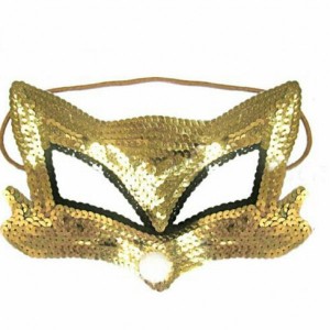 لوازم مهمانی نقاب چشم گربه طلایی