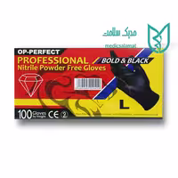دستکش نیتریل مشکی سایز لارج اوپی پرفکت op-perfect