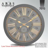 ساعت دیواری تمام چوب ارس سوپر لوکس 7010