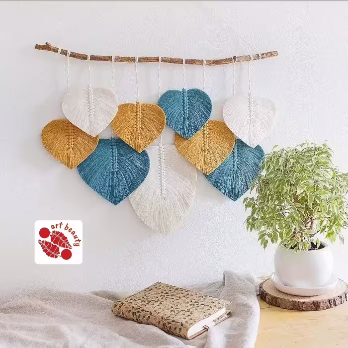دیوارکوب پر مکرومه بافی دکوراتیو شیک و خاص