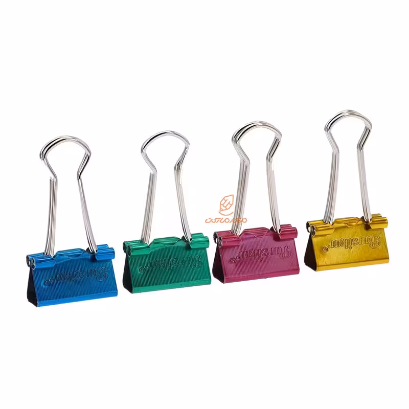 گیره دوبل رنگی 19mm فلزی پارسیکار parsikar