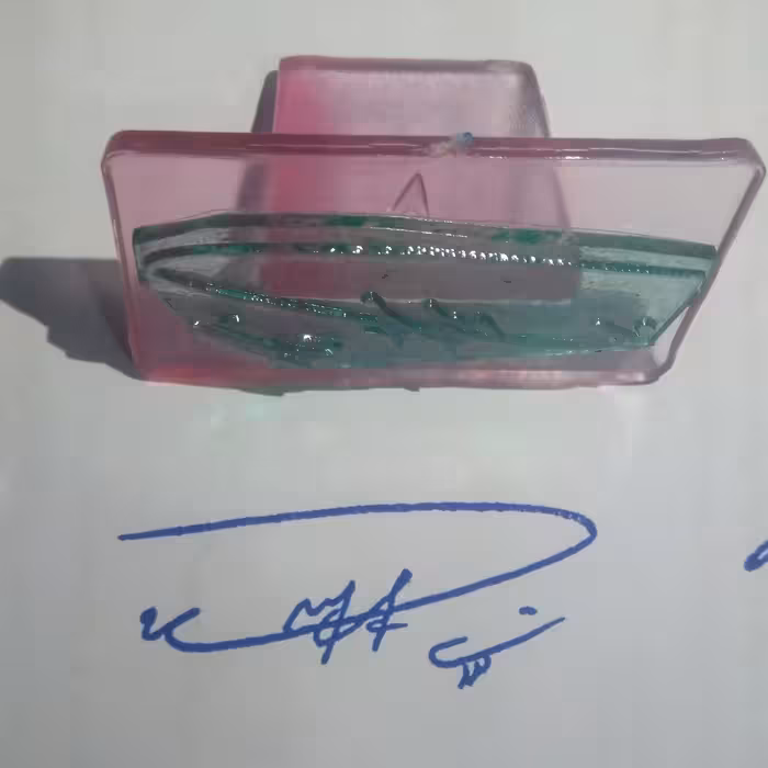 ساخت مهر ژلاتینی امضا شخصی جهت جایگزینی بجای امضا خودکار. مهر ژلاتینی ساده