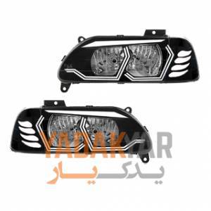 چراغ اسپرت پراید جلو جفت tail lights طرح هگزا