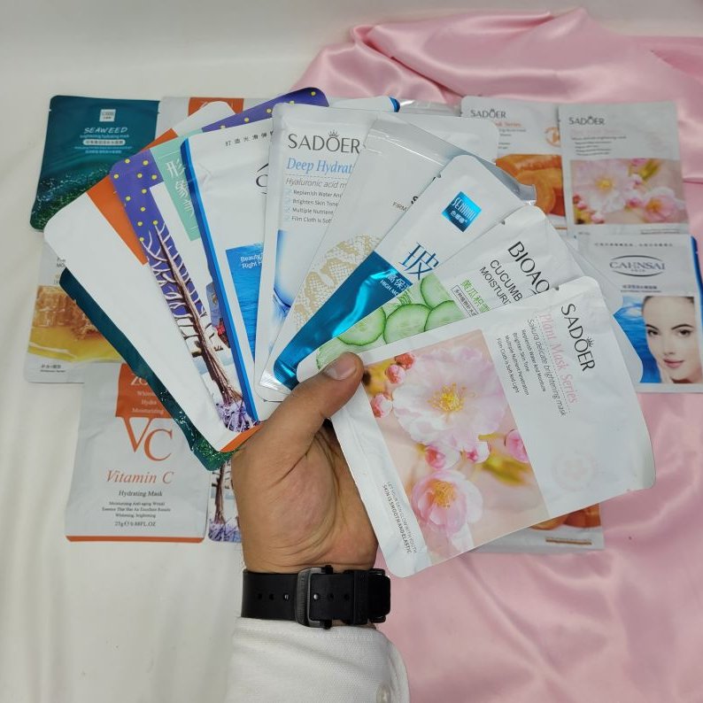 ده عد ماسک ورقه ای نقابی آبرسان و شاداب کننده صورت