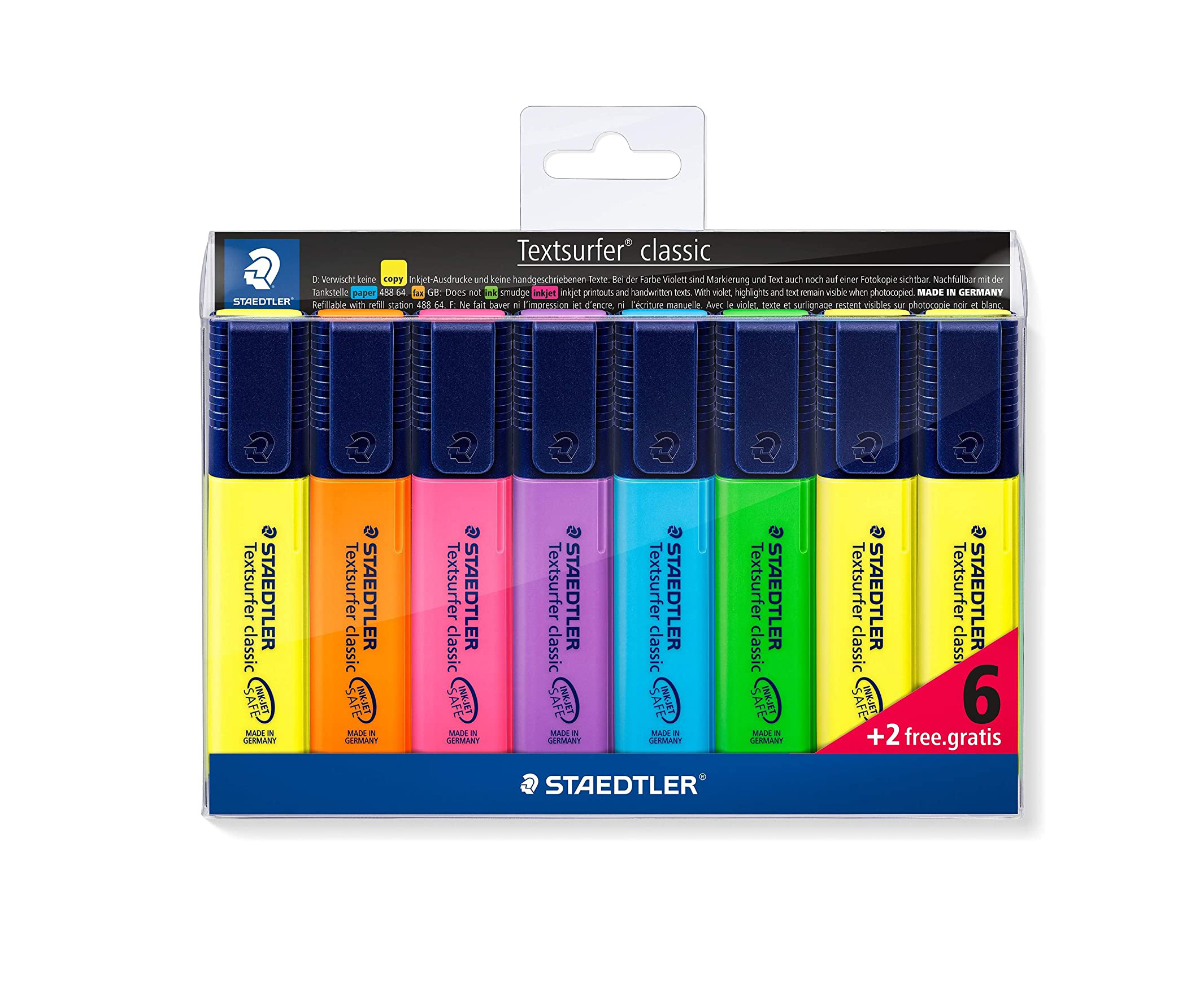 ماژیک هایلایت 8 عددی استدلر  ( 2 عدد رایگان )