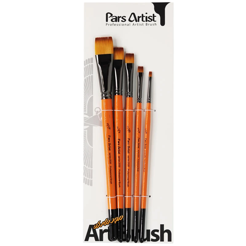 ست قلم تخت مو دسته کوتاه کد 2030 اینچی پارس ارتیست