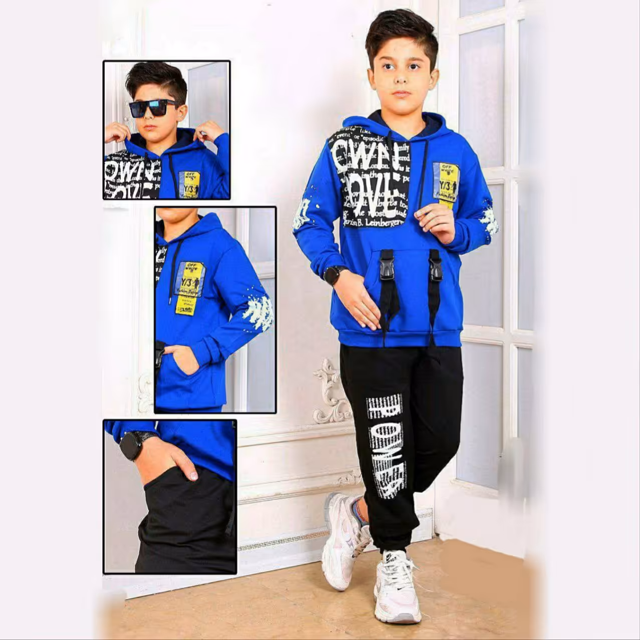 هودی و شلوار پسرانه سایز 50 طرح Own off کد 716n