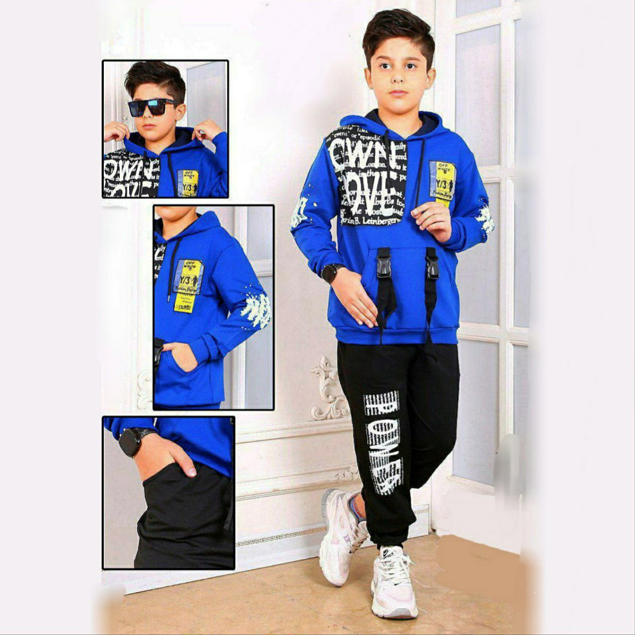 هودی و شلوار پسرانه سایز 50 طرح Own off کد 716n