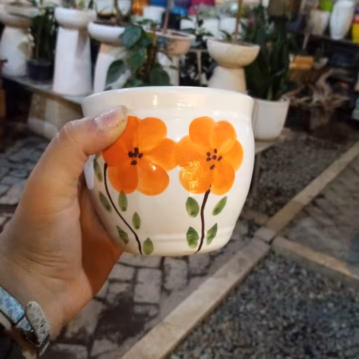 گلدان مدل گل گرد 