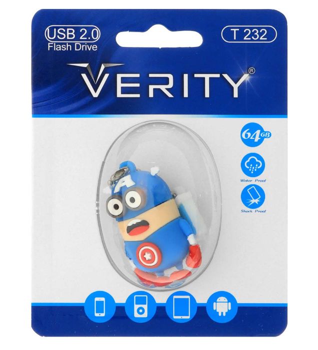 فلش مموری عروسکی وریتی مدل T232 USB 2.0 ظرفیت 64 گیگابایت