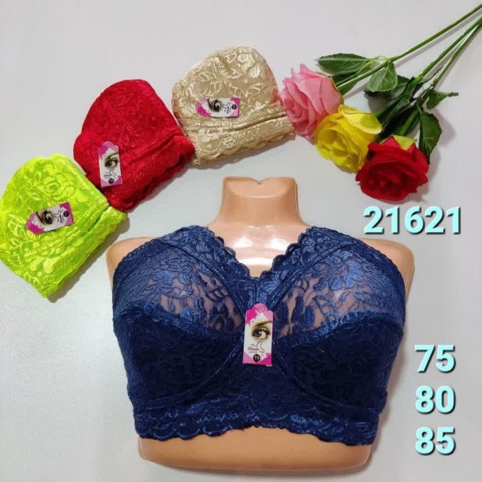 سوتین زنانه دانتل دالبری بدون فنر  سایز 75 تا 85 