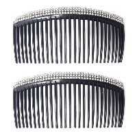 شانه مو زنانه رنگ طلایی مدل S2 بسته 2 عددی