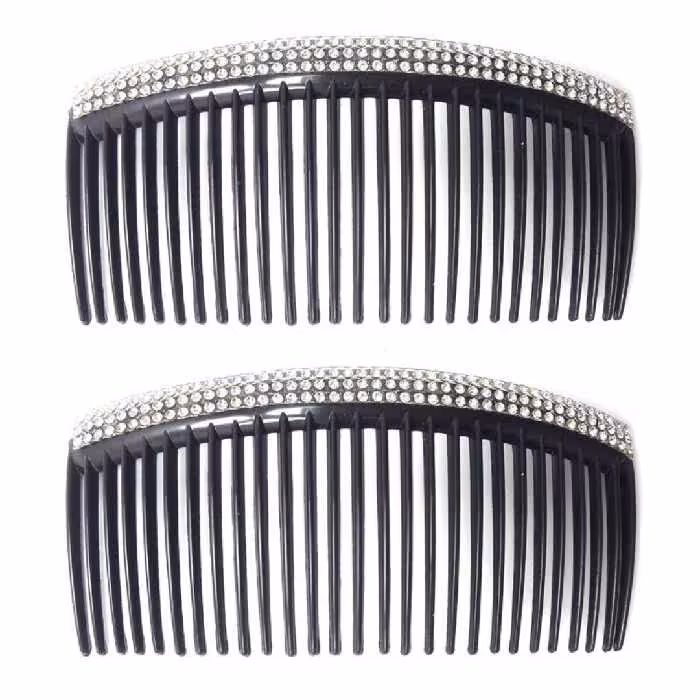 شانه مو زنانه رنگ طلایی مدل S2 بسته 2 عددی