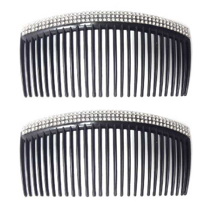 شانه مو زنانه رنگ طلایی مدل S2 بسته 2 عددی