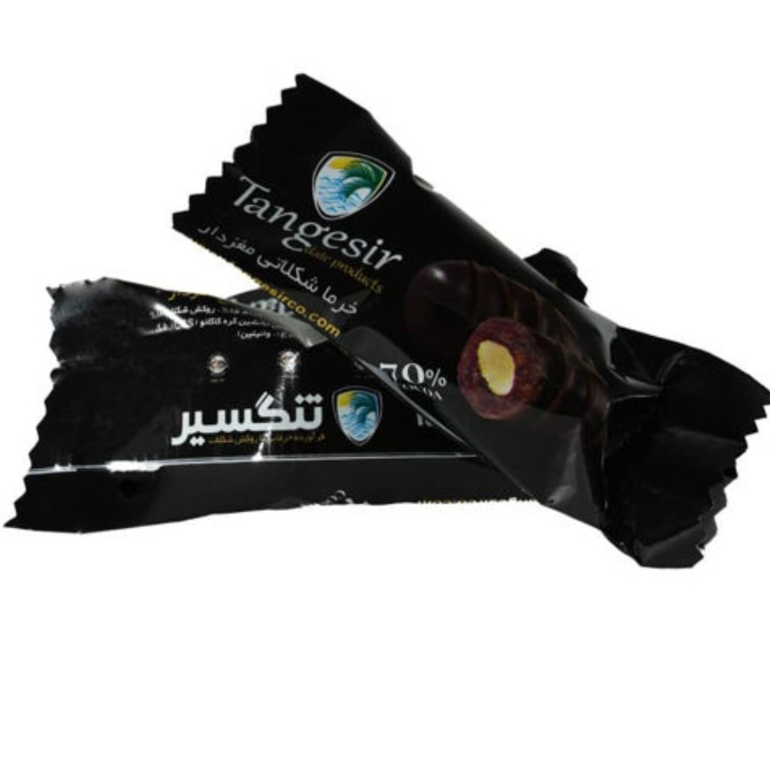 شکلات خرمایی تنگسیر با طعم تلخ بسته نیم کیلویی