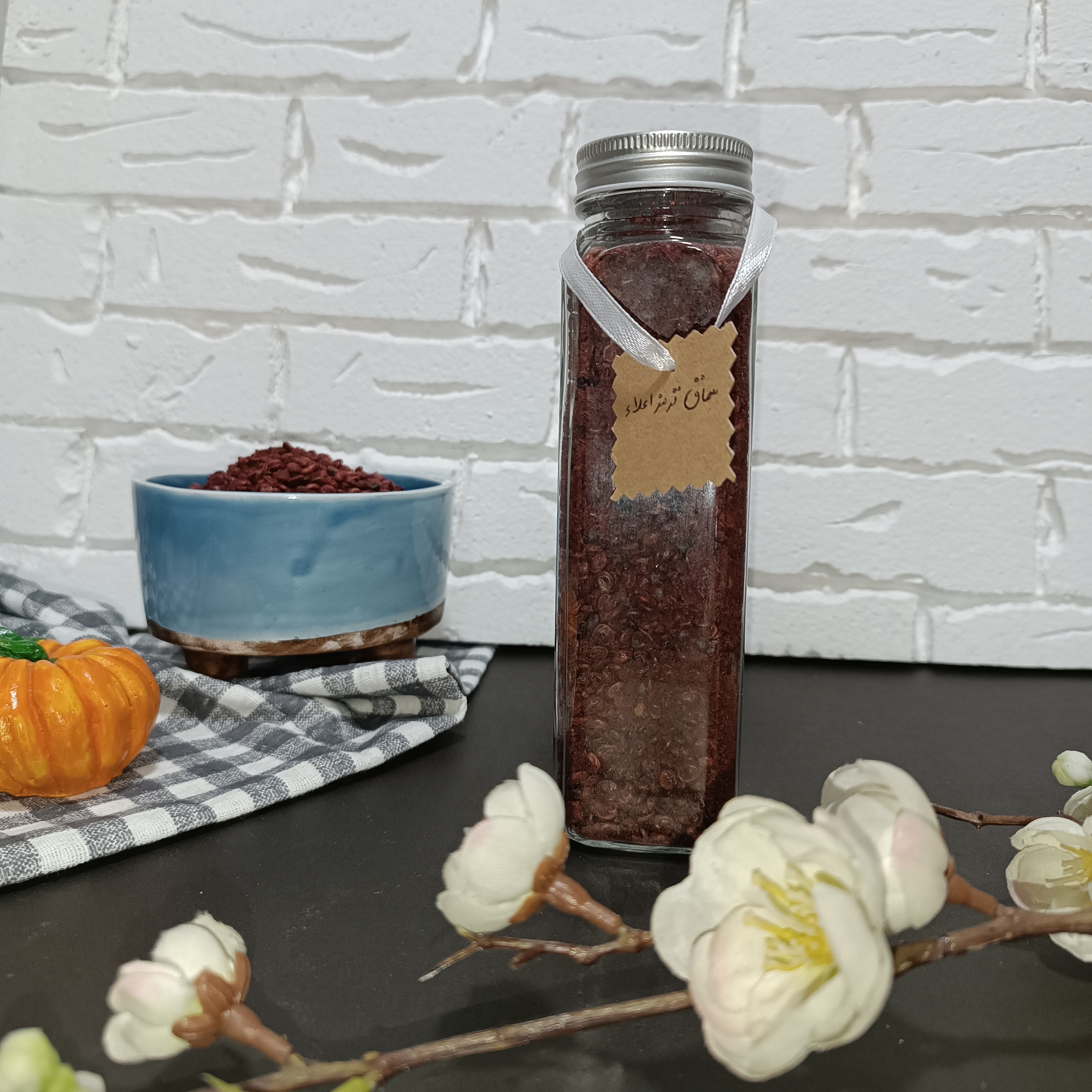 سماق قرمز درشت اعلا 100 گرمی ظرف شیشه ای 
