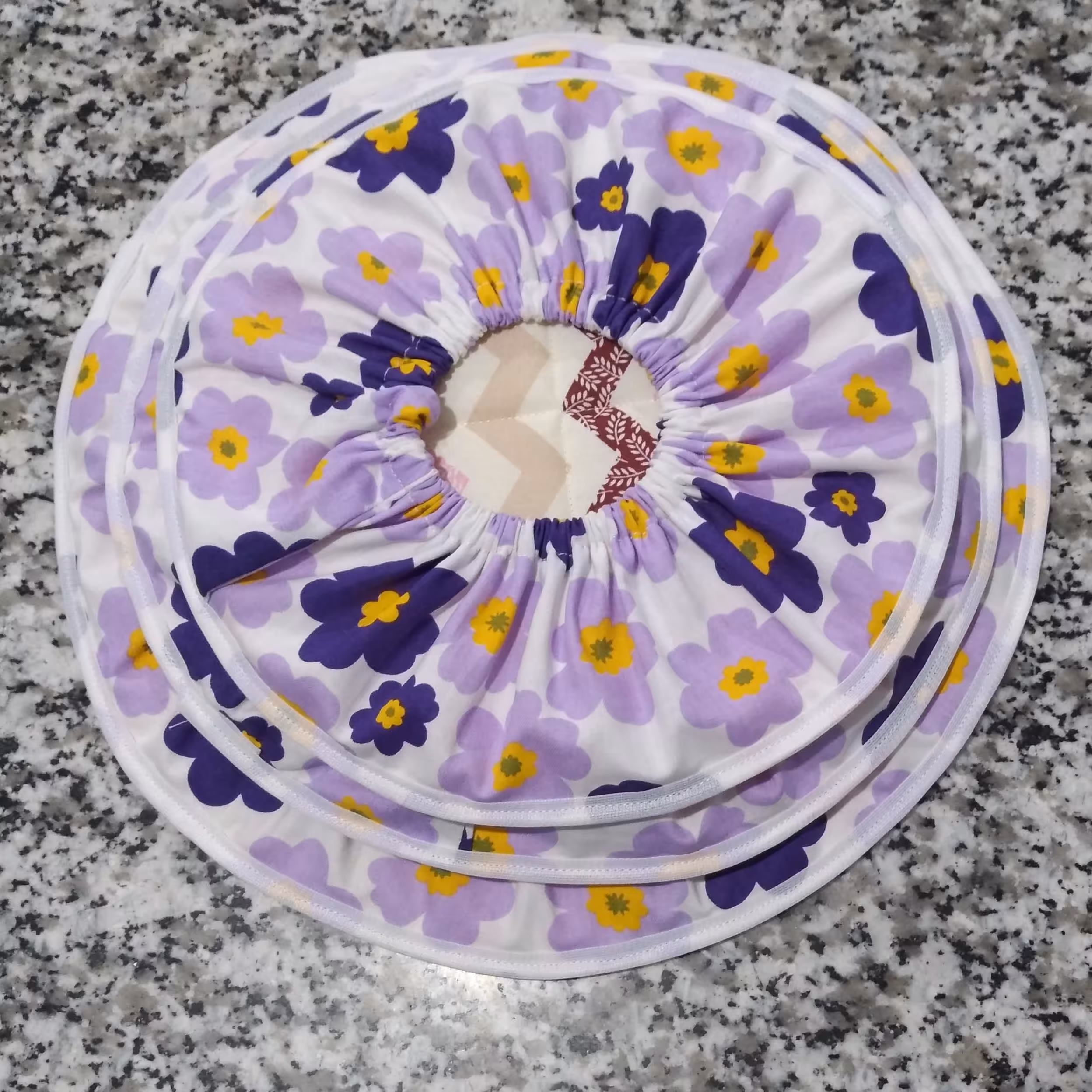 پک 3 سایزی سرویس دمکنی طرح گل بنفش