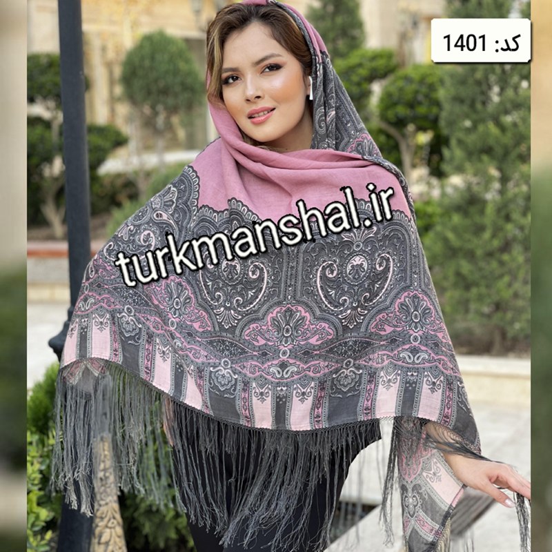 روسری ترکمن ابریشمی (ایتالیایی) کد 1401