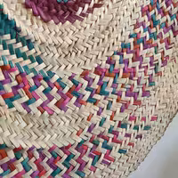 سفره حصیری رنگی طرح شلاله - ساخته شده از برگ نخل  سایز80 سانتی از برند اسپند