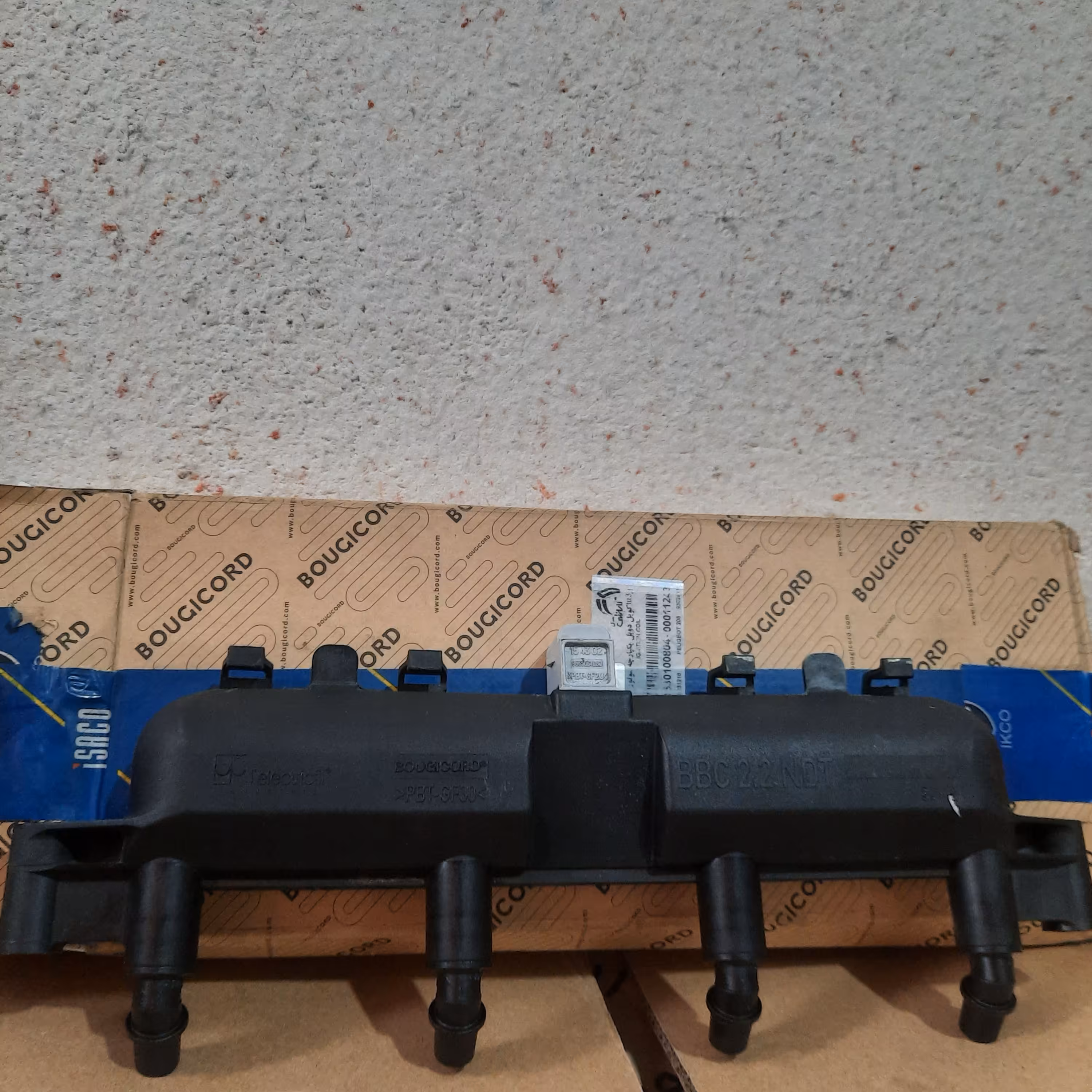 کوئل یکپارچه پژو 206 تیپ 2 و 3 برندبوجی کورد اورجینال ساخت فرانسه با لیبل ایساکو