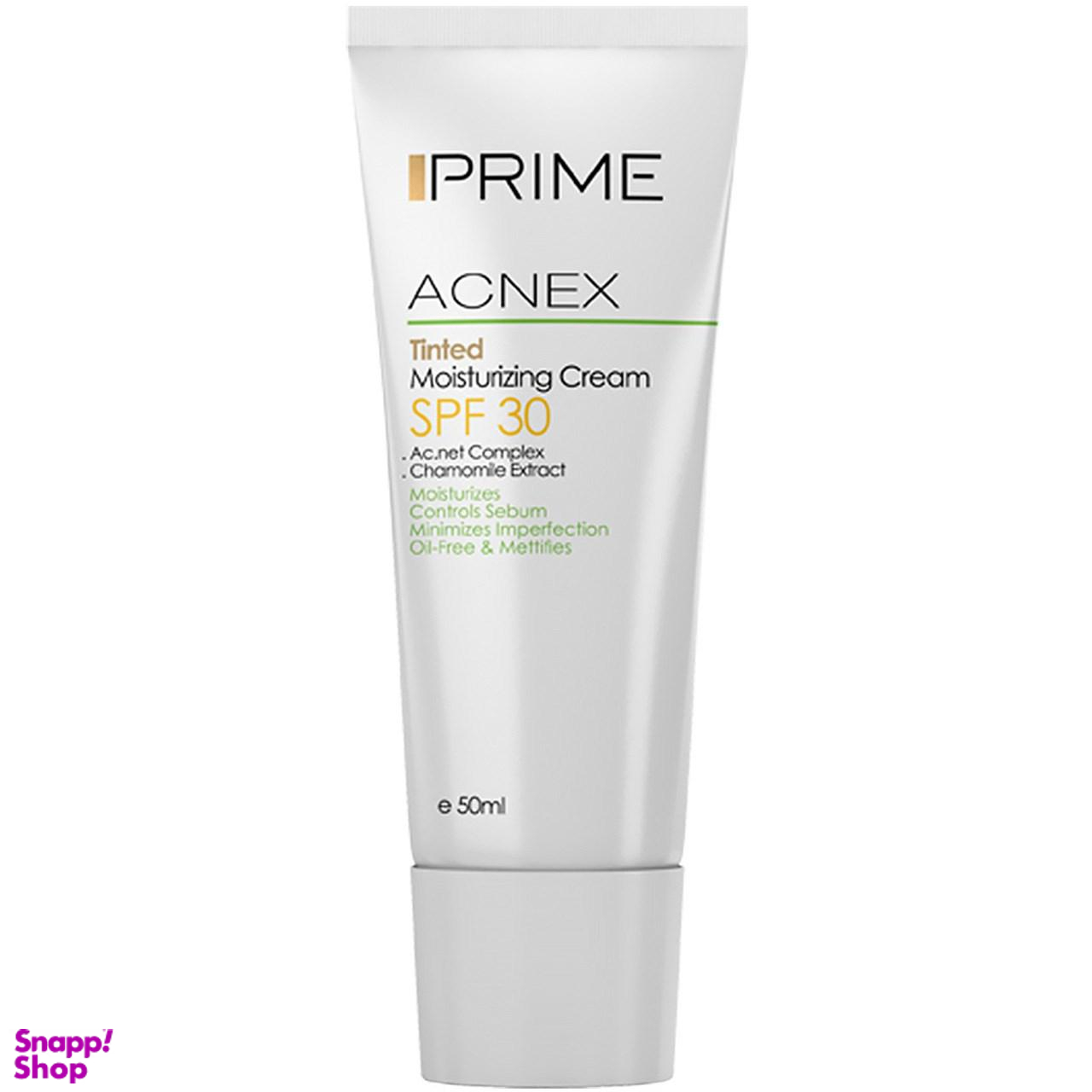 کرم مرطوب کننده پریم (prime) مدل Acnex Tinted SPF30 حجم 50 میلی‌لیتر