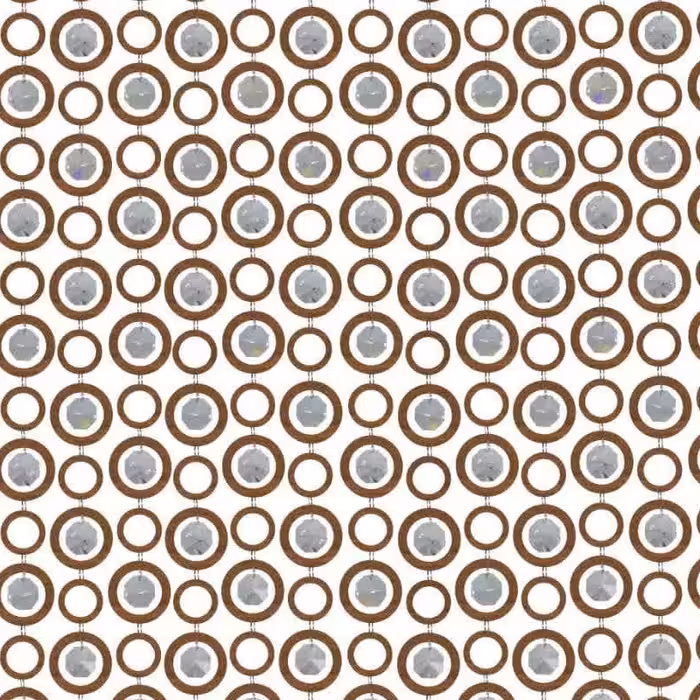 پرده آویز ترکیبی چوب و کریستال مدل رویا عرض100 ارتفاع 300 سانتیمتر(قهوه ای)