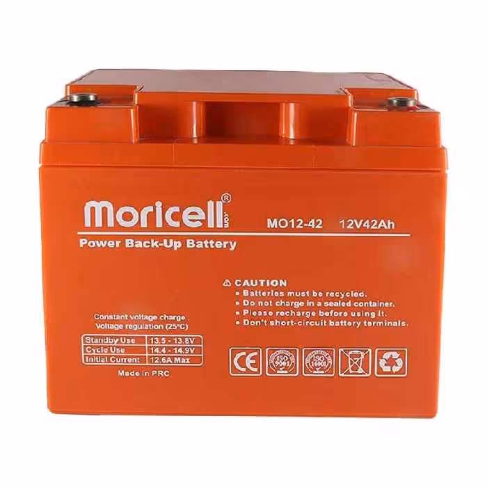 باتری ups یو پی اس 12 ولت 42 آمپر موریسل (moricell) مدل MO12-42