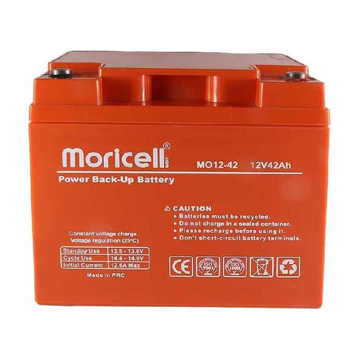 باتری ups یو پی اس 12 ولت 42 آمپر موریسل (moricell) مدل MO12-42