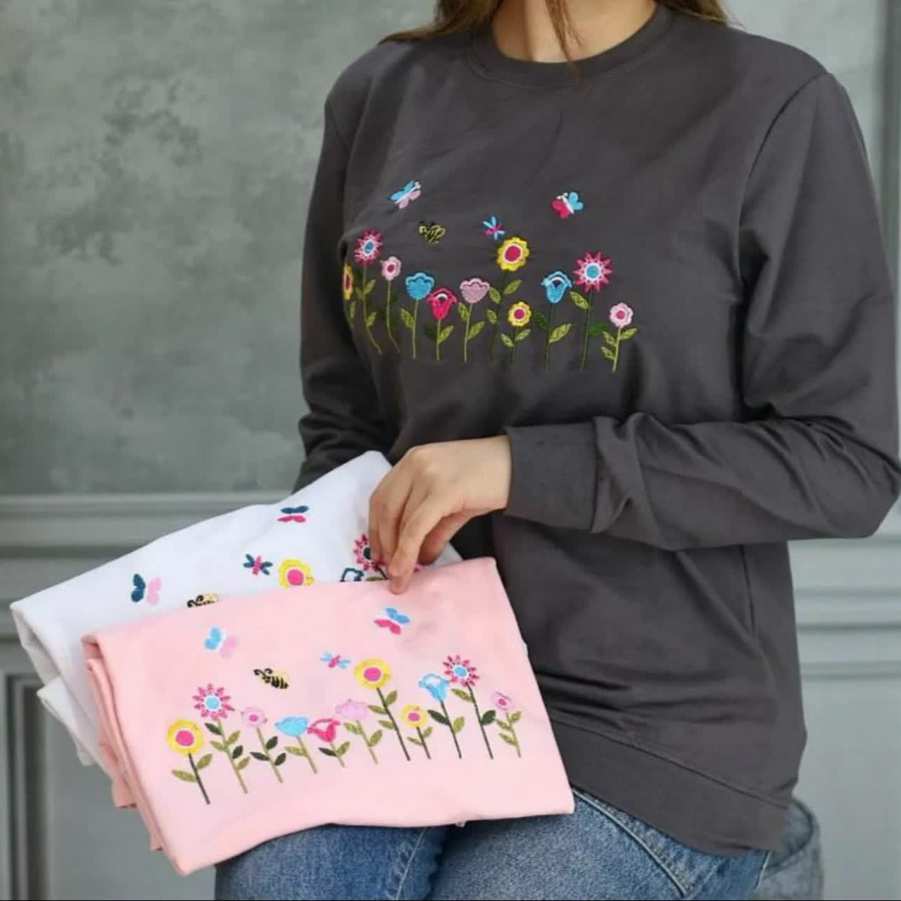 بلوز گلدوزی شده پاییزه
