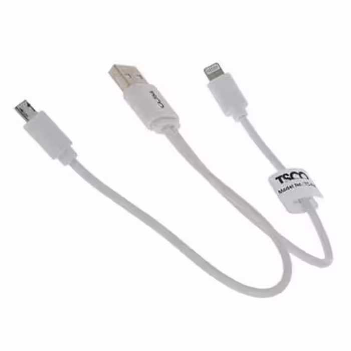 کابل شارژ دو سر MicroUSB / Lightning تسکو مدل TC A28 طول 20 سانتی مترTSCO TC A28 20cm MicroUSB / Lightning Cable