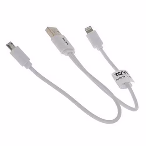 کابل شارژ دو سر MicroUSB / Lightning تسکو مدل TC A28 طول 20 سانتی مترTSCO TC A28 20cm MicroUSB / Lightning Cable