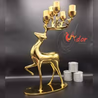 شمعدان 8شاخه گوزن آلومینیوم