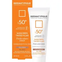 کرم ضد آفتاب بژ طلایی فاقد چربی درماتیپیک SPF 50 برای پوست چرب