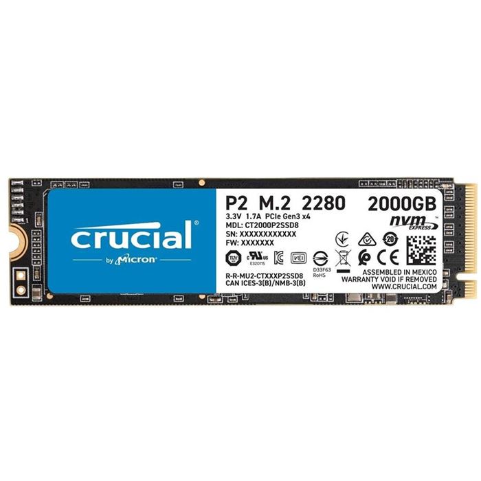 حافظه SSD کروشیال مدل P2 ظرفیت 250 گیگابایت