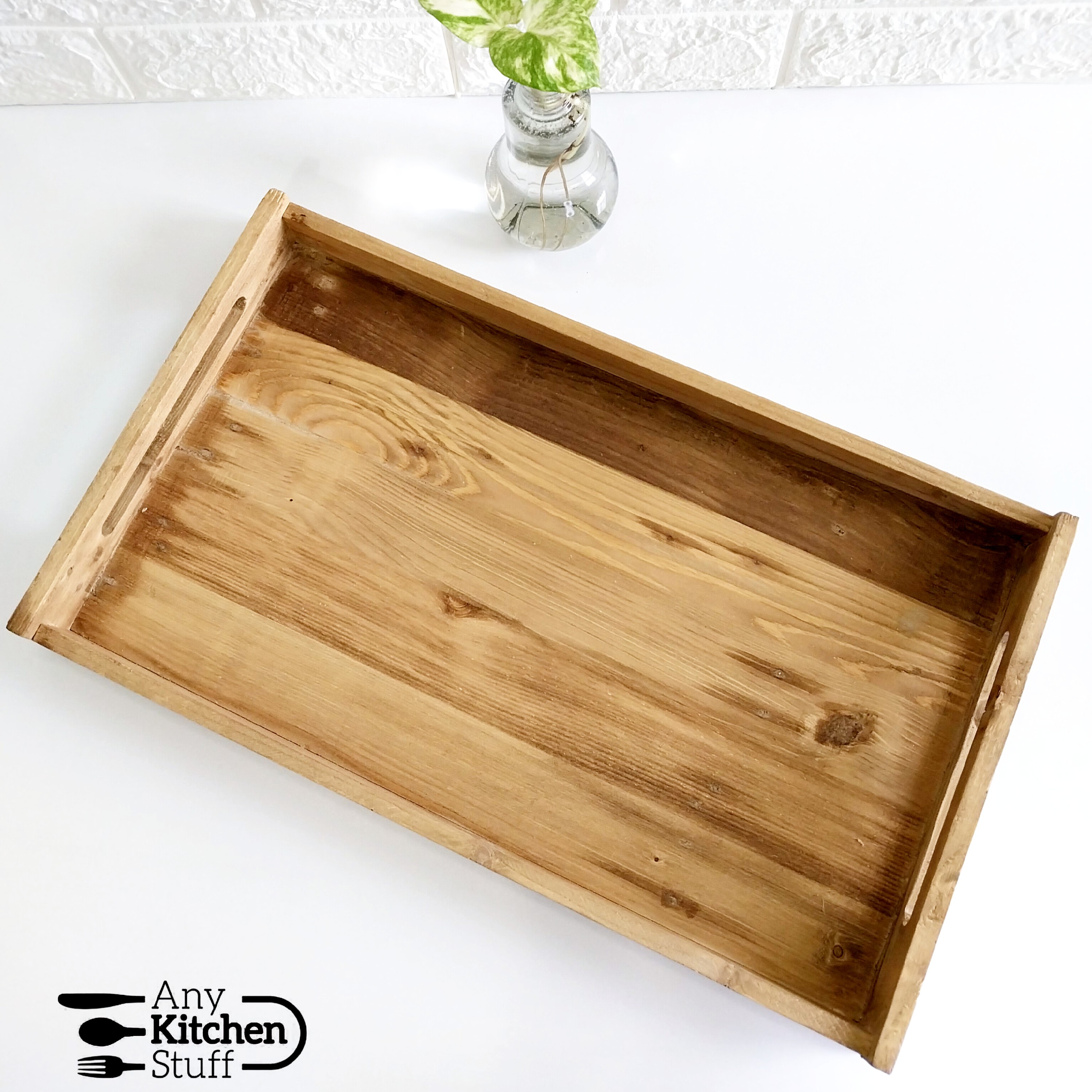 سینی چوبی کافی شاپ سایز بزرگ در ابعاد ( 46 در 27 )