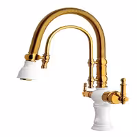 شیر آشپزخانه دو منظوره فاخته مدل آپادانا سفید طلایی