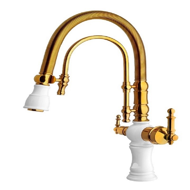 شیر آشپزخانه دو منظوره فاخته مدل آپادانا سفید طلایی