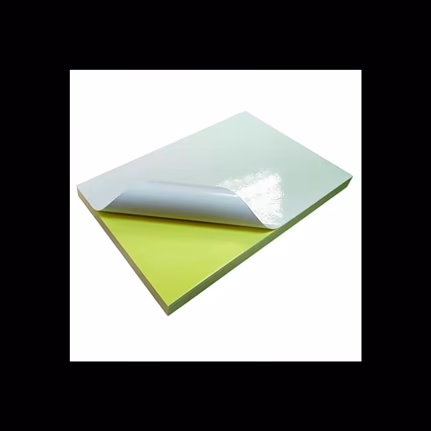 کاغذ آ4 پشت چسب دار براق بسته ی 100 برگی 