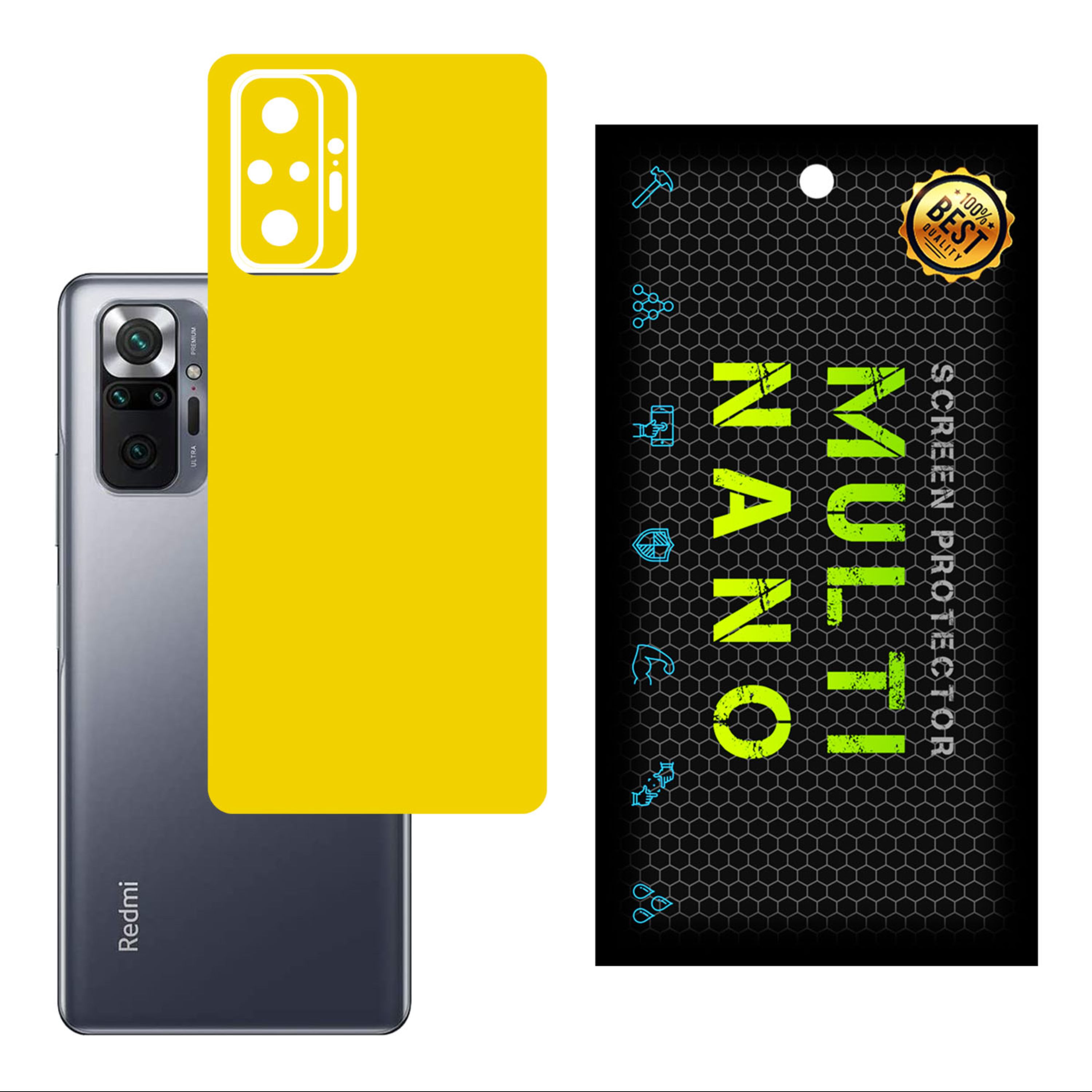 برچسب پوششی MultiNano مدل X-F1M-Yellow    موبایل  شیائومی Redmi Note 10 Pro Max 