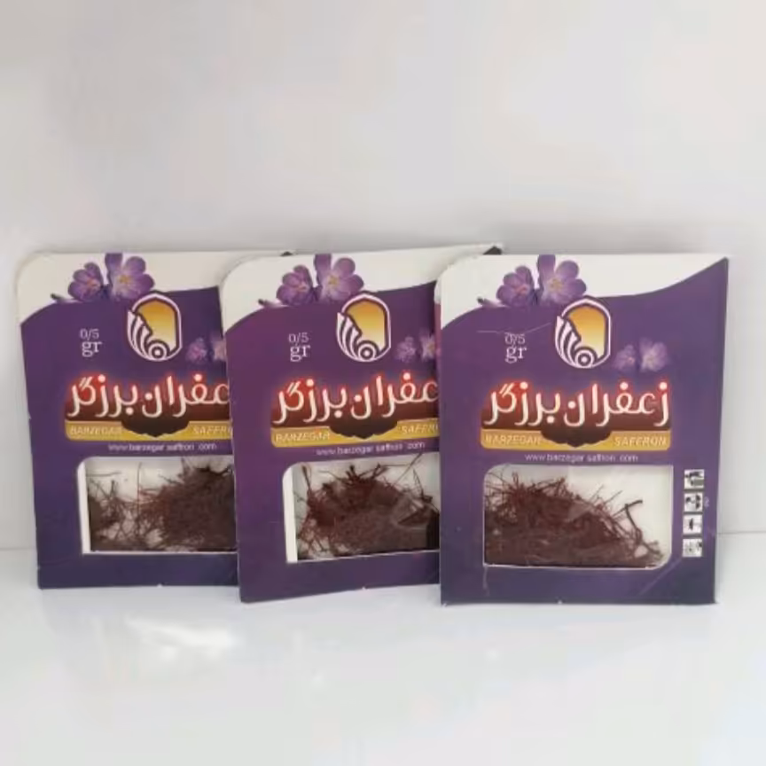 زعفران ممتاز  پاکتی نیم گرمی (پک 5عددی) آنلاین استور 