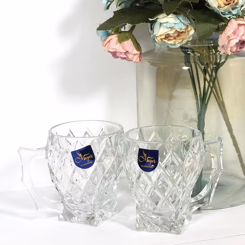 فنجان آلیس ،برند اصفهان، شیشه و بلوریجات، ارتفاع9 قطر7، کد 21